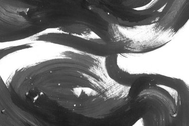 Soyut mürekkep arkaplanı. Mermer tarzı. Siyah ve beyaz boya dokusu. Ağ ve oyun tasarımı için duvar kağıdı. Grunge çamur sanatı. Makro alçı macunu görüntüsü. Boyalı alçının kara lekesi.