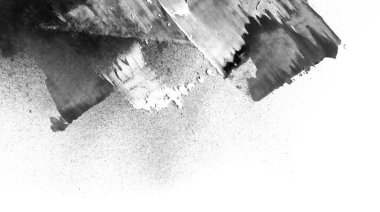 Soyut grafiti arkaplanı. Hava fırçası efektli duvar kâğıdı. Beyaz kağıda siyah akrilik boya dokusu. Dağınık çamur sanatı. Makro sprey boya. El yapımı grunge arka plan