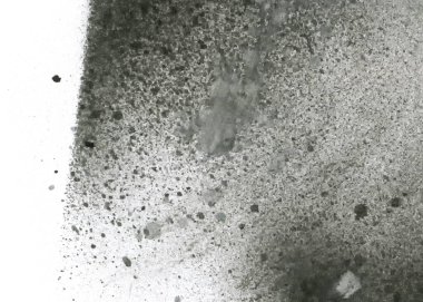 Soyut grafiti arkaplanı. Hava fırçası efektli duvar kâğıdı. Beyaz kağıda siyah akrilik boya dokusu. Dağınık çamur sanatı. Makro sprey boya. El yapımı grunge arka plan