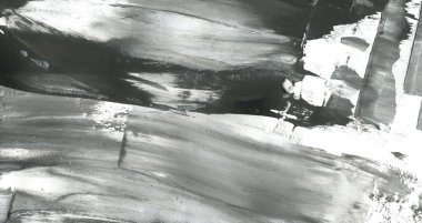 Soyut mürekkep arkaplanı. Mermer tarzı. Siyah ve beyaz boya dokusu. Ağ ve oyun tasarımı için duvar kağıdı. Grunge çamur sanatı. Makro alçı macunu görüntüsü. Boyalı alçının kara lekesi.