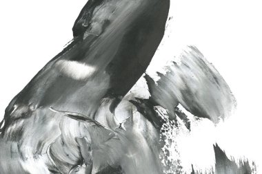 Soyut mürekkep arkaplanı. Mermer tarzı. Siyah ve beyaz boya dokusu. Ağ ve oyun tasarımı için duvar kağıdı. Grunge çamur sanatı. Makro alçı macunu görüntüsü. Boyalı alçının kara lekesi.