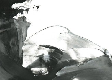 Soyut mürekkep arkaplanı. Mermer tarzı. Siyah ve beyaz boya dokusu. Ağ ve oyun tasarımı için duvar kağıdı. Grunge çamur sanatı. Makro alçı macunu görüntüsü. Boyalı alçının kara lekesi.