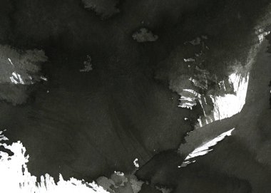 Soyut mürekkep arkaplanı. Mermer tarzı. Beyaz kağıda siyah boya dokusu. Ağ ve oyun tasarımı için duvar kağıdı. Grunge çamur sanatı. Kalem suyunun makro resmi. Koyu Smear