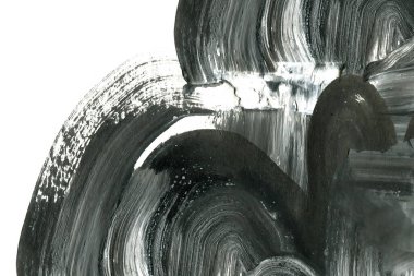 Soyut mürekkep arkaplanı. Mermer tarzı. Siyah ve beyaz boya dokusu. Ağ ve oyun tasarımı için duvar kağıdı. Grunge çamur sanatı. Makro alçı macunu görüntüsü. Boyalı alçının kara lekesi.