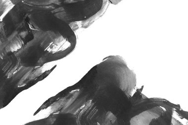 Soyut mürekkep arkaplanı. Mermer tarzı. Siyah ve beyaz boya dokusu. Ağ ve oyun tasarımı için duvar kağıdı. Grunge çamur sanatı. Makro alçı macunu görüntüsü. Boyalı alçının kara lekesi.