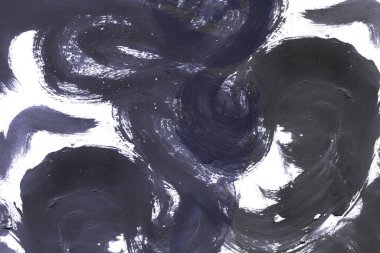 Soyut mürekkep arkaplanı. Mermer tarzı. Siyah ve beyaz boya dokusu. Ağ ve oyun tasarımı için duvar kağıdı. Grunge çamur sanatı. Makro alçı macunu görüntüsü. Boyalı alçının kara lekesi.