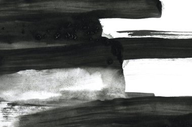 Soyut mürekkep arkaplanı. Mermer tarzı. Beyaz kağıda siyah boya dokusu. Ağ ve oyun tasarımı için duvar kağıdı. Grunge çamur sanatı. Kalem suyunun makro resmi. Koyu Smear