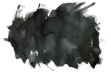 Soyut mürekkep arkaplanı. Mermer tarzı. Beyaz kağıda siyah boya dokusu. Ağ ve oyun tasarımı için duvar kağıdı. Grunge çamur sanatı. Kalem suyunun makro resmi. Koyu Smear