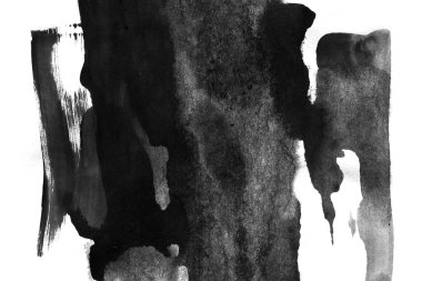 Soyut mürekkep arkaplanı. Mermer tarzı. Beyaz kağıda siyah boya dokusu. Ağ ve oyun tasarımı için duvar kağıdı. Grunge çamur sanatı. Kalem suyunun makro resmi. Koyu Smear