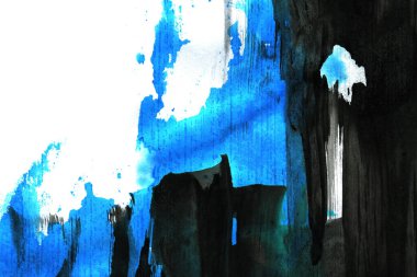 Soyut mürekkep arkaplanı. Mermer tarzı. Beyaz kağıda siyah boya dokusu. Ağ ve oyun tasarımı için duvar kağıdı. Grunge çamur sanatı. Kalem suyunun makro resmi. Koyu Smear