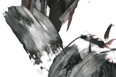 Soyut mürekkep arkaplanı. Mermer tarzı. Siyah ve beyaz boya dokusu. Ağ ve oyun tasarımı için duvar kağıdı. Grunge çamur sanatı. Makro alçı macunu görüntüsü. Boyalı alçının kara lekesi.