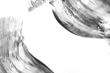 Soyut grafiti arkaplanı. Hava fırçası efektli duvar kâğıdı. Beyaz kağıda siyah akrilik boya dokusu. Dağınık çamur sanatı. Makro sprey boya. El yapımı grunge arka plan