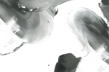 Soyut mürekkep arkaplanı. Mermer tarzı. Siyah ve beyaz boya dokusu. Ağ ve oyun tasarımı için duvar kağıdı. Grunge çamur sanatı. Makro alçı macunu görüntüsü. Boyalı alçının kara lekesi.