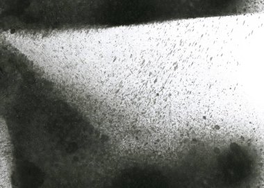Soyut grafiti arkaplanı. Hava fırçası efektli duvar kâğıdı. Beyaz kağıda siyah akrilik boya dokusu. Dağınık çamur sanatı. Makro sprey boya. El yapımı grunge arka plan