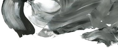 Soyut mürekkep arkaplanı. Mermer tarzı. Siyah ve beyaz boya dokusu. Ağ ve oyun tasarımı için duvar kağıdı. Grunge çamur sanatı. Makro alçı macunu görüntüsü. Boyalı alçının kara lekesi.