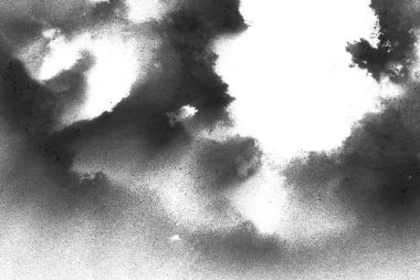 Soyut grafiti arkaplanı. Hava fırçası efektli duvar kâğıdı. Beyaz kağıda siyah akrilik boya dokusu. Dağınık çamur sanatı. Makro sprey boya. El yapımı grunge arka plan