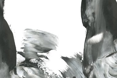 Soyut mürekkep arkaplanı. Mermer tarzı. Siyah ve beyaz boya dokusu. Ağ ve oyun tasarımı için duvar kağıdı. Grunge çamur sanatı. Makro alçı macunu görüntüsü. Boyalı alçının kara lekesi.