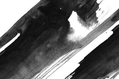 Soyut mürekkep arkaplanı. Mermer tarzı. Beyaz kağıda siyah boya dokusu. Ağ ve oyun tasarımı için duvar kağıdı. Grunge çamur sanatı. Kalem suyunun makro resmi. Koyu Smear