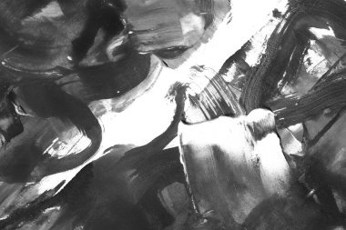 Soyut mürekkep arkaplanı. Mermer tarzı. Siyah ve beyaz boya dokusu. Ağ ve oyun tasarımı için duvar kağıdı. Grunge çamur sanatı. Makro alçı macunu görüntüsü. Boyalı alçının kara lekesi.