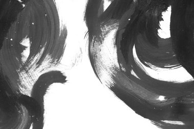 Soyut mürekkep arkaplanı. Mermer tarzı. Siyah ve beyaz boya dokusu. Ağ ve oyun tasarımı için duvar kağıdı. Grunge çamur sanatı. Makro alçı macunu görüntüsü. Boyalı alçının kara lekesi.