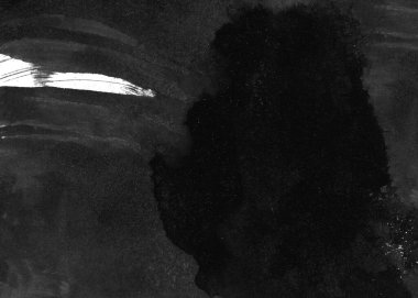 Soyut mürekkep arkaplanı. Mermer tarzı. Beyaz kağıda siyah boya dokusu. Ağ ve oyun tasarımı için duvar kağıdı. Grunge çamur sanatı. Kalem suyunun makro resmi. Koyu Smear