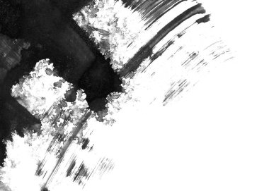 Soyut mürekkep arkaplanı. Mermer tarzı. Beyaz kağıda siyah boya dokusu. Ağ ve oyun tasarımı için duvar kağıdı. Grunge çamur sanatı. Kalem suyunun makro resmi. Koyu Smear