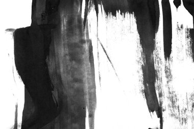 Soyut mürekkep arkaplanı. Mermer tarzı. Beyaz kağıda siyah boya dokusu. Ağ ve oyun tasarımı için duvar kağıdı. Grunge çamur sanatı. Kalem suyunun makro resmi. Koyu Smear