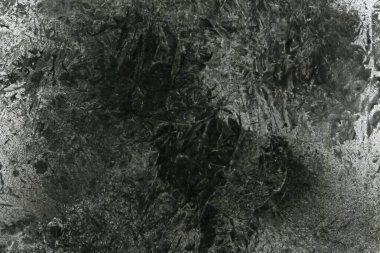 Soyut grafiti arkaplanı. Hava fırçası efektli duvar kâğıdı. Beyaz kağıda siyah akrilik boya dokusu. Dağınık çamur sanatı. Makro sprey boya. El yapımı grunge arka plan