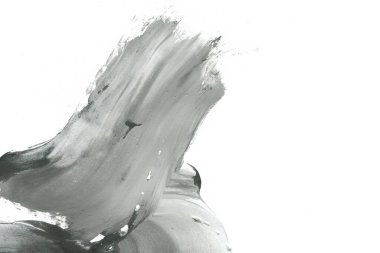 Soyut mürekkep arkaplanı. Mermer tarzı. Siyah ve beyaz boya dokusu. Ağ ve oyun tasarımı için duvar kağıdı. Grunge çamur sanatı. Makro alçı macunu görüntüsü. Boyalı alçının kara lekesi.