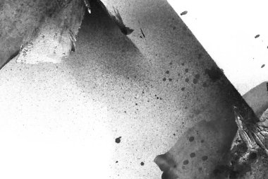 Soyut grafiti arkaplanı. Hava fırçası efektli duvar kâğıdı. Beyaz kağıda siyah akrilik boya dokusu. Dağınık çamur sanatı. Makro sprey boya. El yapımı grunge arka plan