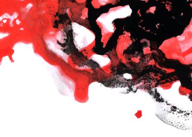 Soyut mürekkep arkaplanı. Mermer tarzı. Beyaz kağıda siyah boya dokusu. Ağ ve oyun tasarımı için duvar kağıdı. Grunge çamur sanatı. Kalem suyunun makro resmi. Koyu Smear