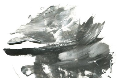 Soyut mürekkep arkaplanı. Mermer tarzı. Siyah ve beyaz boya dokusu. Ağ ve oyun tasarımı için duvar kağıdı. Grunge çamur sanatı. Makro alçı macunu görüntüsü. Boyalı alçının kara lekesi.