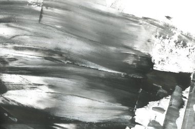 Soyut mürekkep arkaplanı. Mermer tarzı. Siyah ve beyaz boya dokusu. Ağ ve oyun tasarımı için duvar kağıdı. Grunge çamur sanatı. Makro alçı macunu görüntüsü. Boyalı alçının kara lekesi.