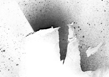 Soyut grafiti arkaplanı. Hava fırçası efektli duvar kâğıdı. Beyaz kağıda siyah akrilik boya dokusu. Dağınık çamur sanatı. Makro sprey boya. El yapımı grunge arka plan