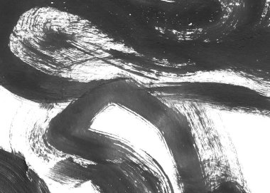 Soyut mürekkep arkaplanı. Mermer tarzı. Siyah ve beyaz boya dokusu. Ağ ve oyun tasarımı için duvar kağıdı. Grunge çamur sanatı. Makro alçı macunu görüntüsü. Boyalı alçının kara lekesi.