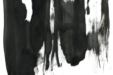 Soyut mürekkep arkaplanı. Mermer tarzı. Beyaz kağıda siyah boya dokusu. Ağ ve oyun tasarımı için duvar kağıdı. Grunge çamur sanatı. Kalem suyunun makro resmi. Koyu Smear