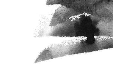 Soyut mürekkep arkaplanı. Mermer tarzı. Beyaz kağıda siyah boya dokusu. Ağ ve oyun tasarımı için duvar kağıdı. Grunge çamur sanatı. Kalem suyunun makro resmi. Koyu Smear