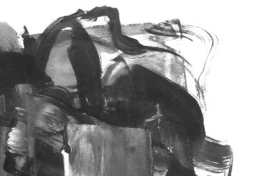 Soyut mürekkep arkaplanı. Mermer tarzı. Siyah ve beyaz boya dokusu. Ağ ve oyun tasarımı için duvar kağıdı. Grunge çamur sanatı. Makro alçı macunu görüntüsü. Boyalı alçının kara lekesi.