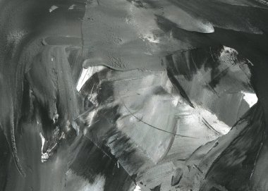 Soyut mürekkep arkaplanı. Mermer tarzı. Siyah ve beyaz boya dokusu. Ağ ve oyun tasarımı için duvar kağıdı. Grunge çamur sanatı. Makro alçı macunu görüntüsü. Boyalı alçının kara lekesi.