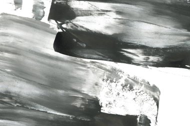 Soyut mürekkep arkaplanı. Mermer tarzı. Siyah ve beyaz boya dokusu. Ağ ve oyun tasarımı için duvar kağıdı. Grunge çamur sanatı. Makro alçı macunu görüntüsü. Boyalı alçının kara lekesi.