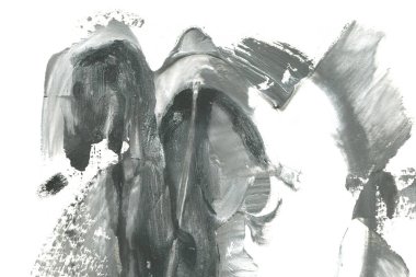 Soyut mürekkep arkaplanı. Mermer tarzı. Siyah ve beyaz boya dokusu. Ağ ve oyun tasarımı için duvar kağıdı. Grunge çamur sanatı. Makro alçı macunu görüntüsü. Boyalı alçının kara lekesi.