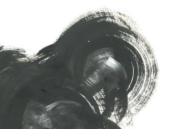 Soyut mürekkep arkaplanı. Mermer tarzı. Siyah ve beyaz boya dokusu. Ağ ve oyun tasarımı için duvar kağıdı. Grunge çamur sanatı. Makro alçı macunu görüntüsü. Boyalı alçının kara lekesi.