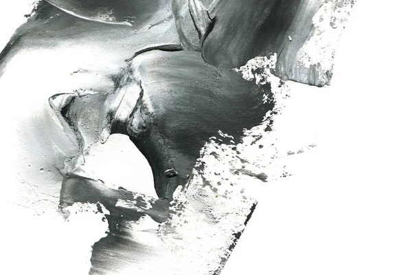 Soyut mürekkep arkaplanı. Mermer tarzı. Siyah ve beyaz boya dokusu. Ağ ve oyun tasarımı için duvar kağıdı. Grunge çamur sanatı. Makro alçı macunu görüntüsü. Boyalı alçının kara lekesi.