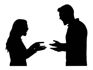 Tartışan çiftler, tartışan çiftler, ailedeki yanlış anlamalar, birbirine bağıran neşesiz duygusal insanlar.