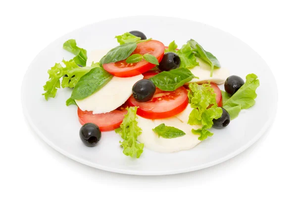 beyaz izole caprese salatası