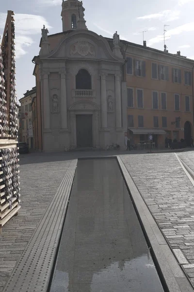 Reggio Emilia Chiesa Cristo Piazza Roversi Facciata Nelle Giornate Sole — Foto Stock