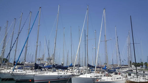 Boote Hafen Von Palermo Festgemacht Hochwertiges Foto — Stockfoto