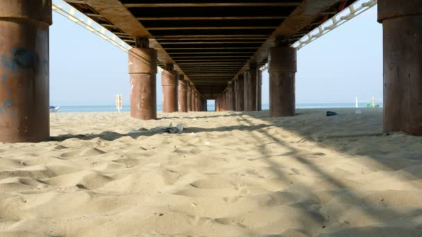 Lido Camaiore Viareggio Walkway Pier Высококачественные Кадры — стоковое видео