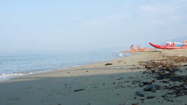 Plaża Lido Camaiore Viareggio Fale Morskie Włochy Wysokiej Jakości Materiał — Wideo stockowe