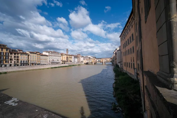 Paisaje Con Ponte Vecchio Arno River Florencia Italia Foto Alta — Foto de Stock